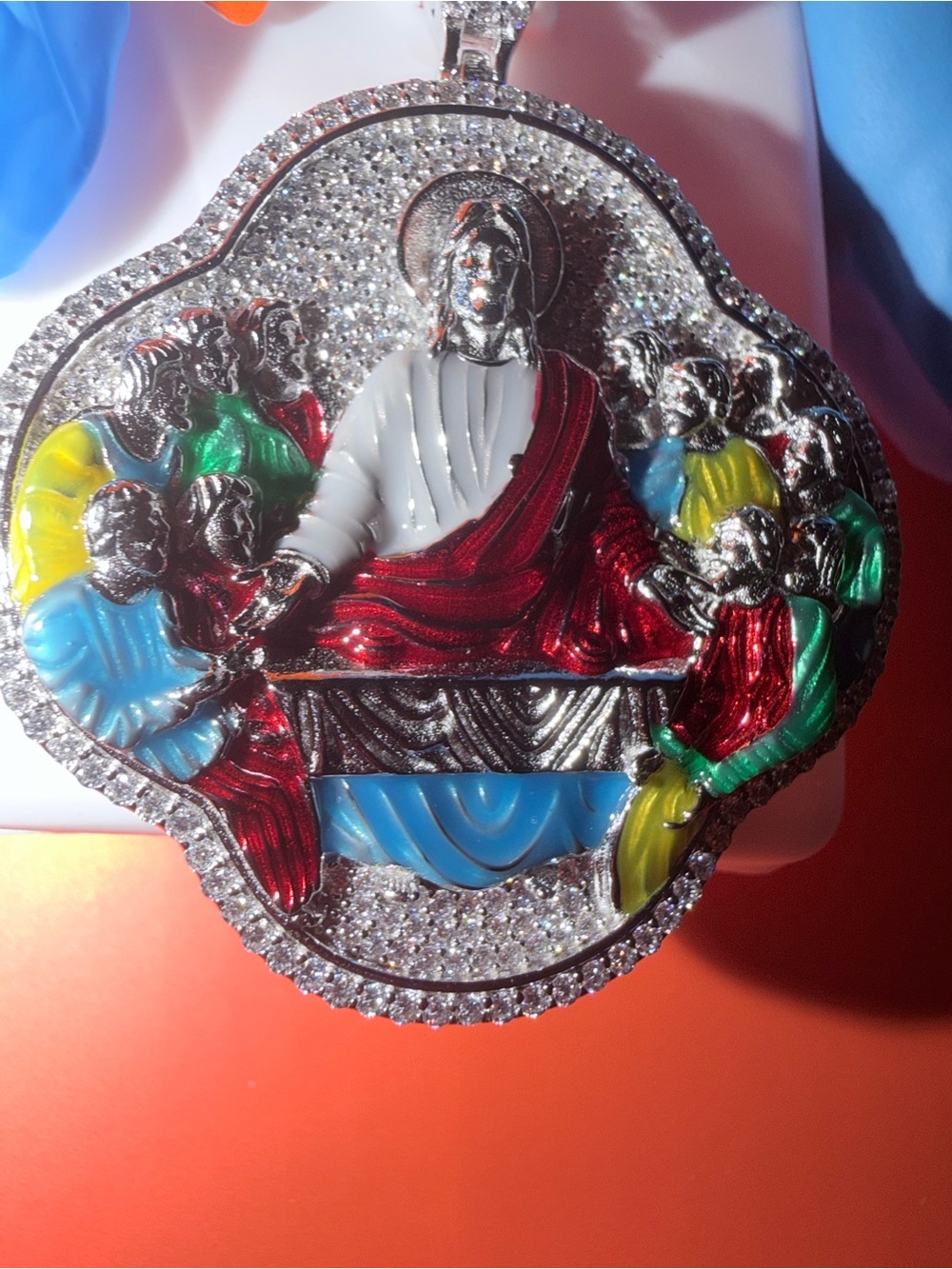 The official last supper pendant MOISSANITE 925 solid Sterling SILVER - Picture 5 of 15